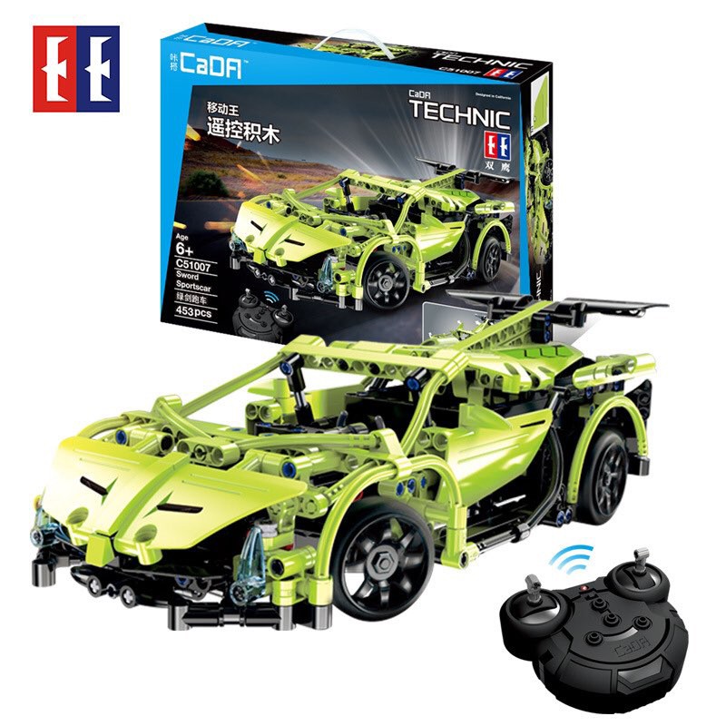 [Hàng Chính Hãng] Bộ Đồ Chơi Xếp Hình CaDA C51007 Lắp Ráp LEGO Mô Hình Siêu Xe Điều Khiển Từ Xa 453 Mảnh Ghép