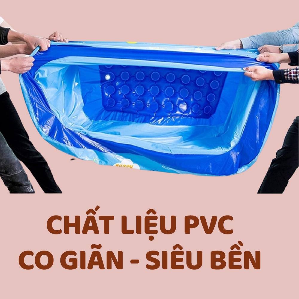 Bể bơi phao cho bé 3 tầng bơm hơi loại dày siêu to