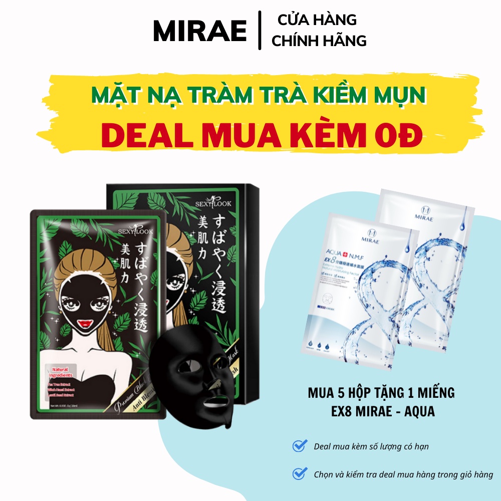 Mặt Nạ Tràm Trà SEXYLOOK Kiểm Soát Dầu và Mụn (Hộp 5 Miếng × 28ml)