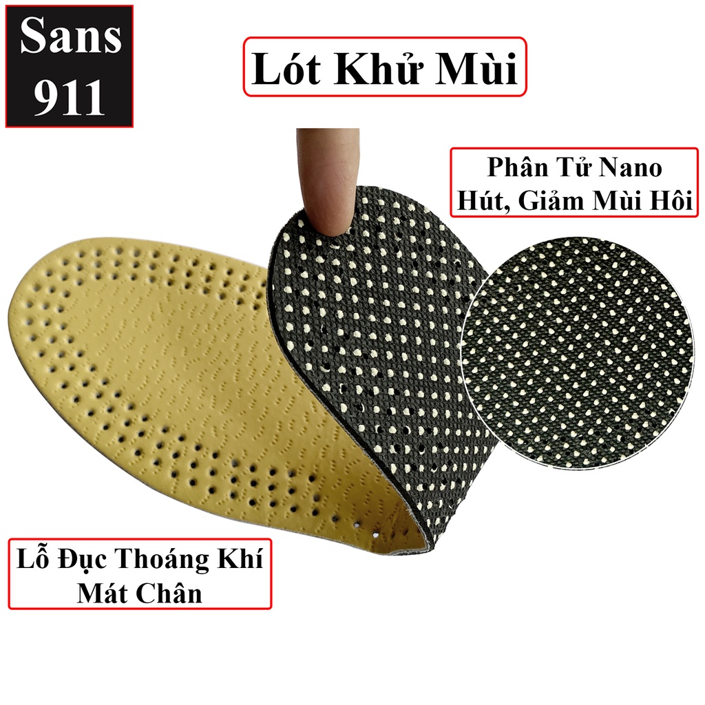 Lót giày khử mùi thoáng khí Sans911 cao cấp êm chống hôi chân