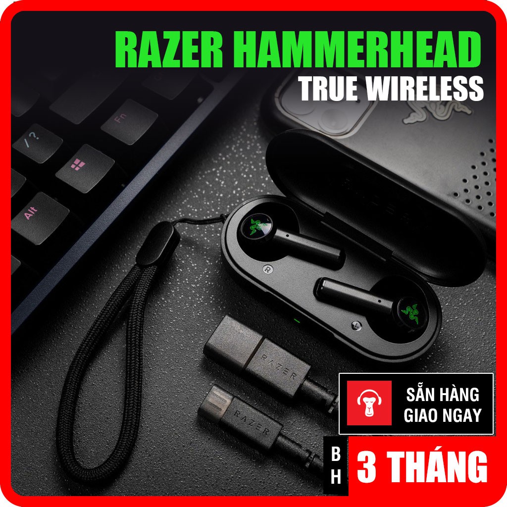 Tai nghe Bluetooth TWS RAZER HAMMERHEAD TRUE WIRELESS - Bảo hành 3 tháng 1 đổi 1