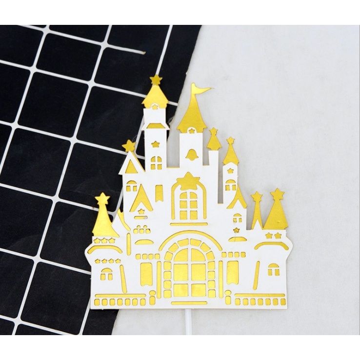 Topper Cake - Que Cắm Thẻ Giấy Trang Trí  Bánh Sinh Nhật, Bánh GATO, Món Ăn - Lâu Đài Cổ Tích Disney
