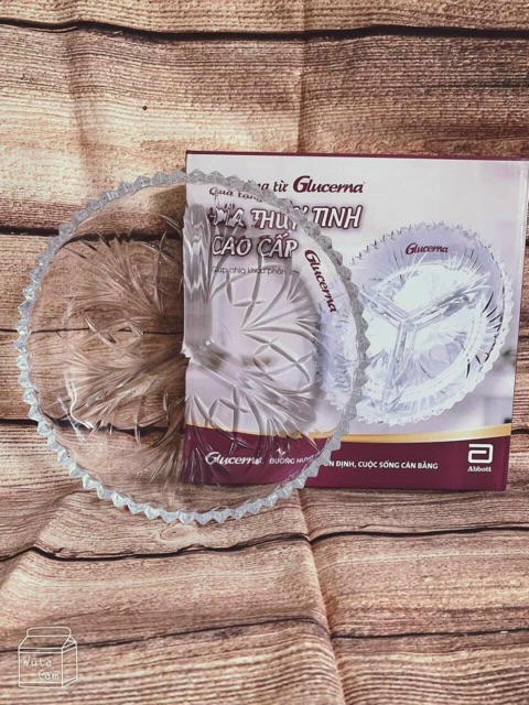 Dĩa thuỷ tinh cao cấp 3 ngăn Glucerna