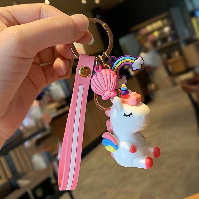 Móc khóa hình kì lân hoạt hình 3D dễ thương