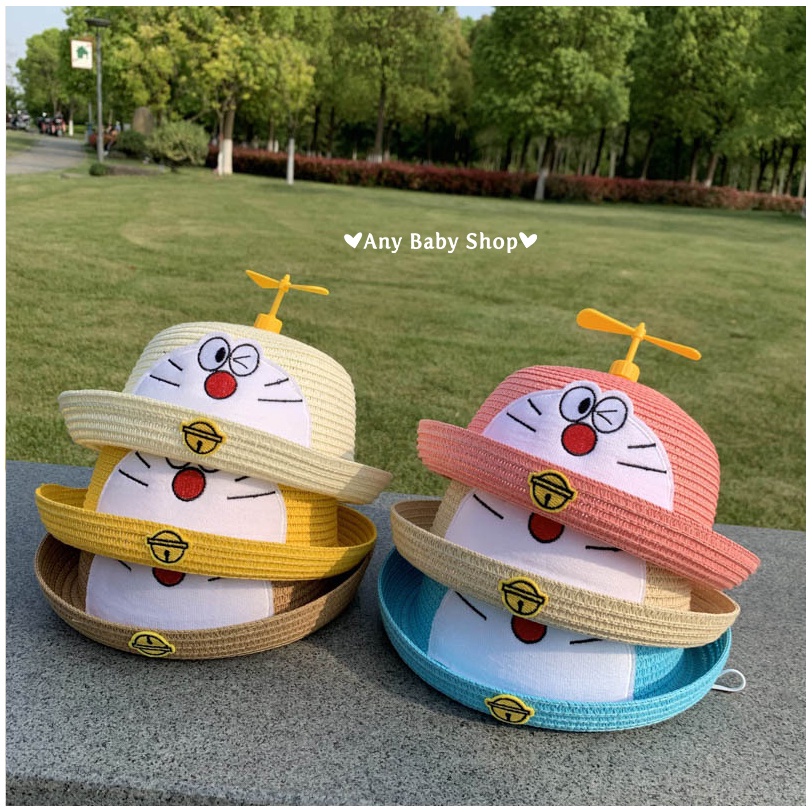 Nón cói cho bé trai bé gái hình mèo Đôremon có chong chóng cute với nhiều màu xinh yêu(hàng có sẵn)  ❣❣