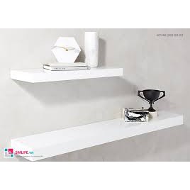 Kệ treo tường 2 thanh dài 40,80*15cm trắng