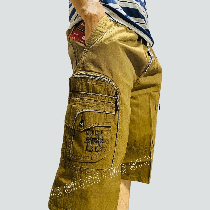 [FreeShip Xả Hàng]Quân Short Lửng Nam Kaki Lụa Túi Hộp Lưng Thun Co Giãn Cao Cấp 45-100kg