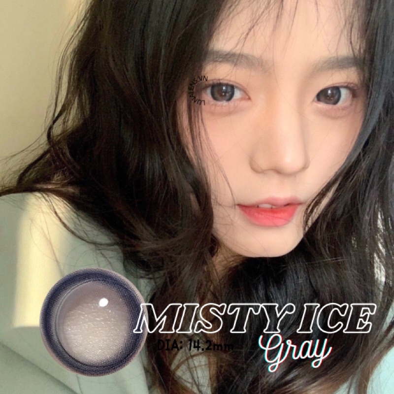 MỘT ĐÔI KÍNH ÁP TRÒNG MÀU XÁM MISTY ICE SIÊU ÊM SIÊU MỀM NỘI ĐỊA TRUNG QUỐC - LENS CÓ ĐỘ CẬN