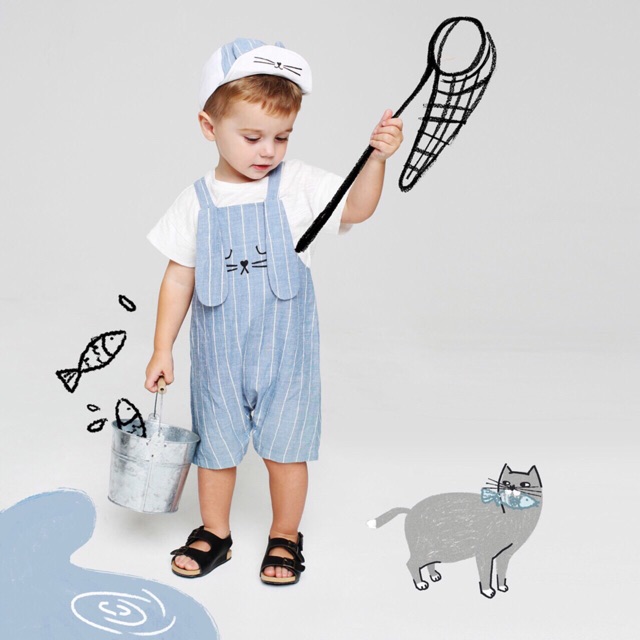 Ảnh/video sale 149k thật set yếm đũi bé trai hãng Dear baby xuất hàn