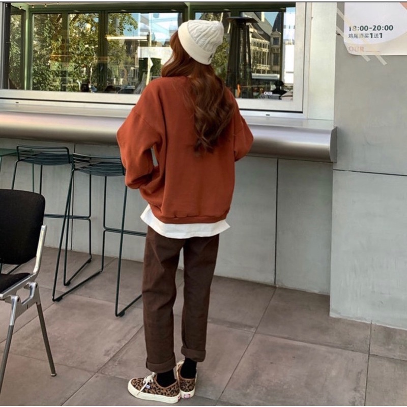 [HÀNG SẴN]ÁO SWEATER NỈ BÔNG NAVY 1930 form oversize siêu xinh