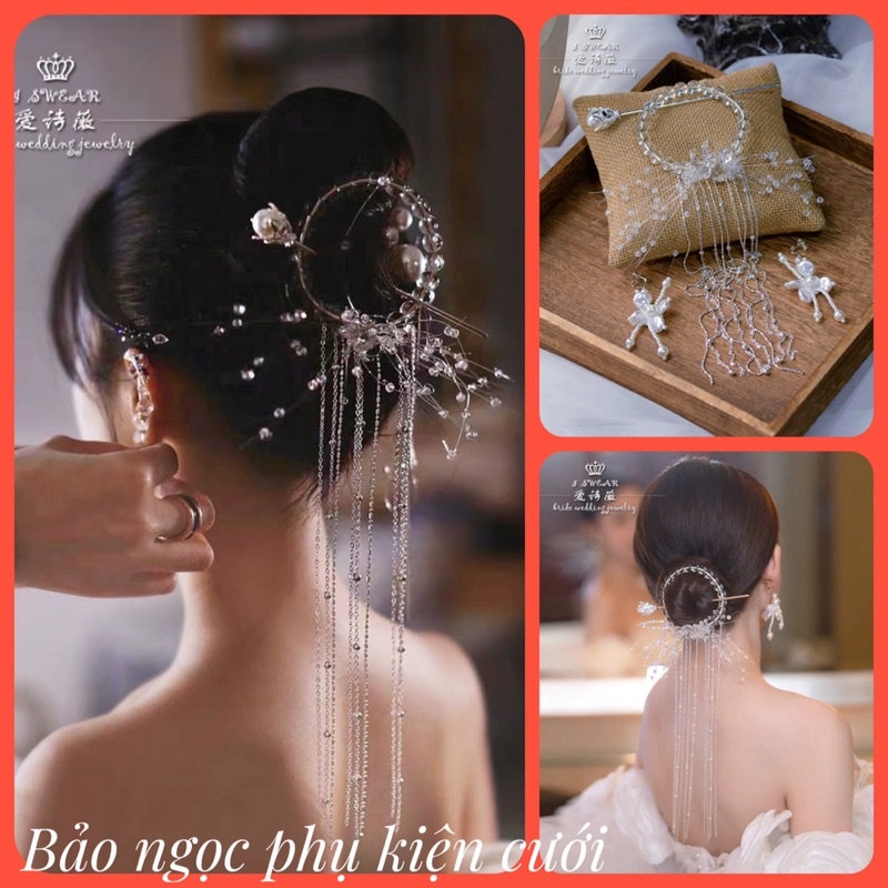 cài tóc cô dâu (mã HC382)