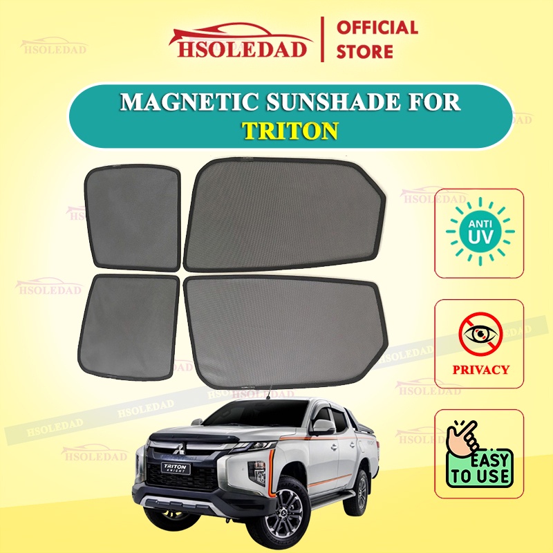 Rèm che nắng nam châm cho xe Mitsubishi Triton, bộ 4 tấm cho 4 cửa, hàng loại 1 cao cấp nhất, vừa khít kính