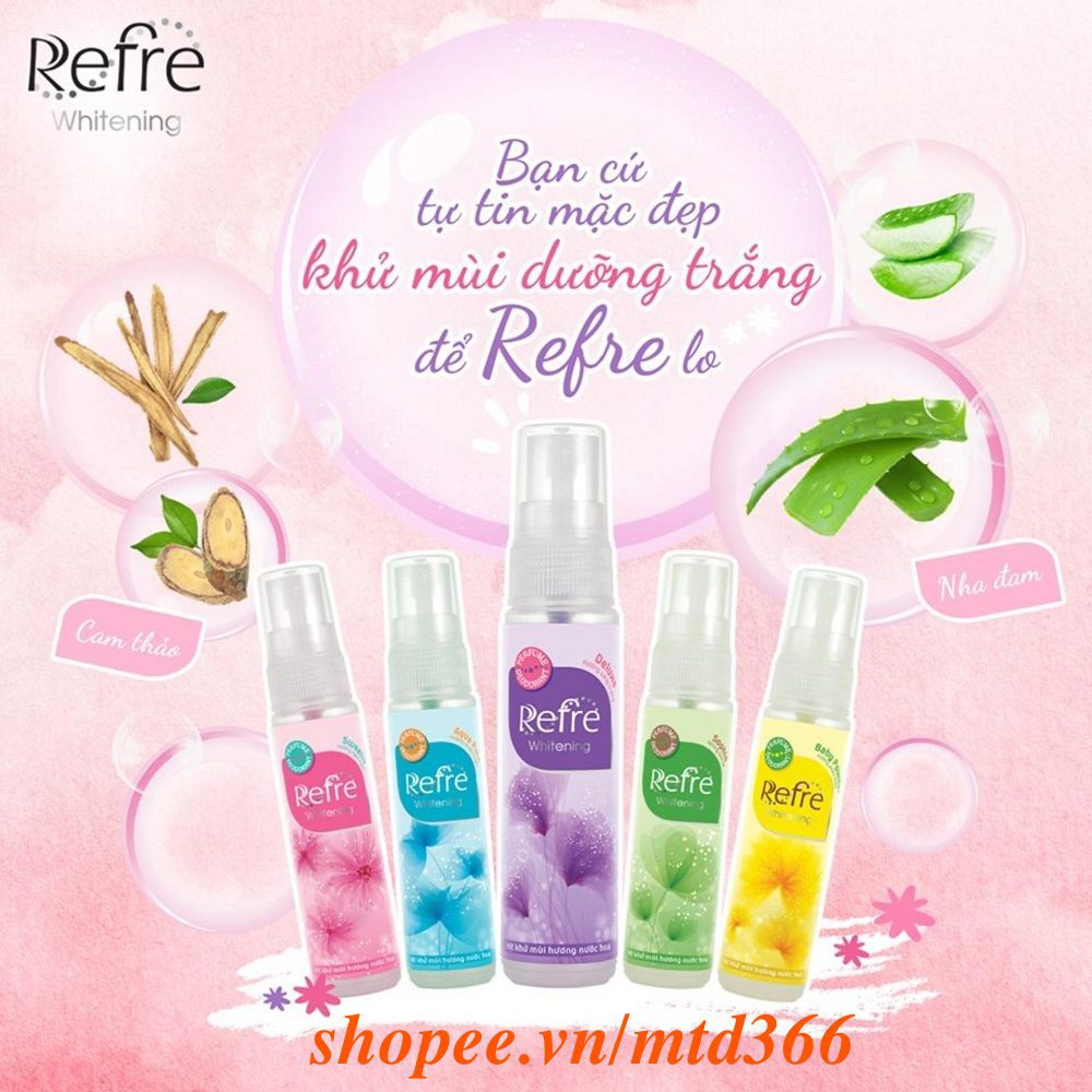 Xịt Khử Mùi Refre 30ml Với Nhiều Phân Loại Giúp Bạn Dễ Lựa Chọn Hơn | BigBuy360 - bigbuy360.vn