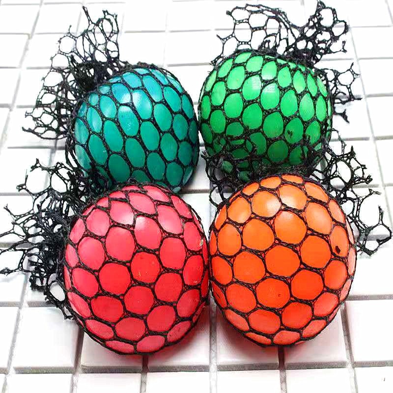 Trứng Lưới Slime Nho Trút Giận, Quả Bóng Lưới Slime Gudetama Squishy Mochi 6.5CM