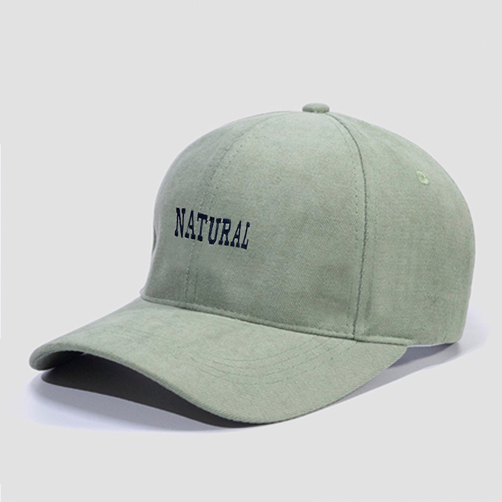 Mũ Lưỡi Trai Nón Kết Nhung Cao Cấp Thêu Chữ Natural 399 Phong Cách Ulzzang Form Unisex Nam Nữ - Hazo