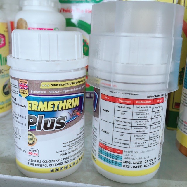 Thuốc phun muỗi PERMETHRIN PLUSnhập khẩu Anh Quốc- chai 100ml