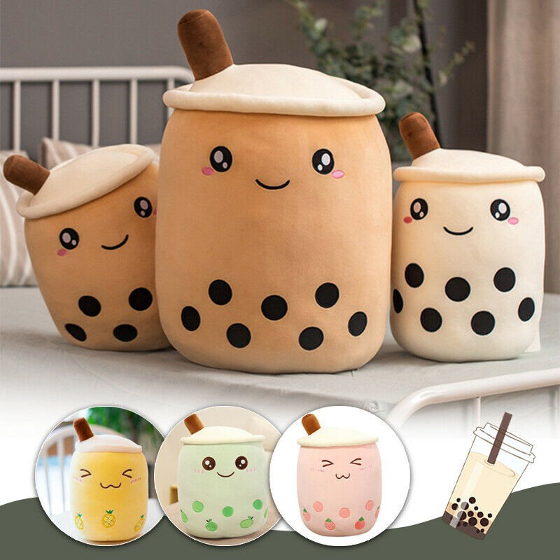 Đồ chơi nhồi bông hình ly trà sữa đáng yêu nhiều kích thước tùy chọn