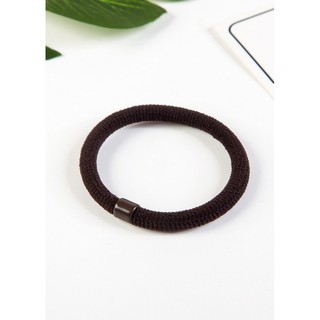 Sỉ 10 buộc tóc trơn đen đơn giản  27k