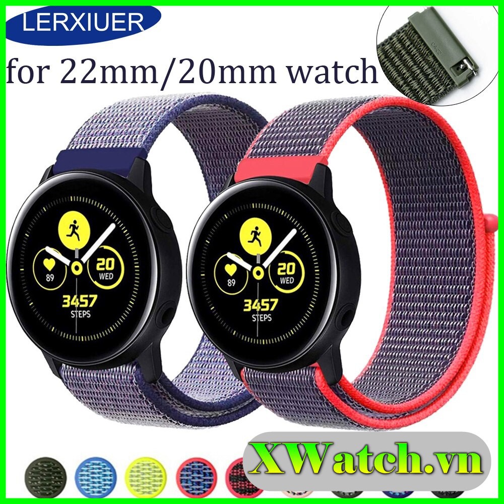 Dây Đeo Nylon 20mm / 22mm Samsung Galaxy Watch 3 45mm / 46mm / 42mm / Active 2 Gear S3 S2 ...