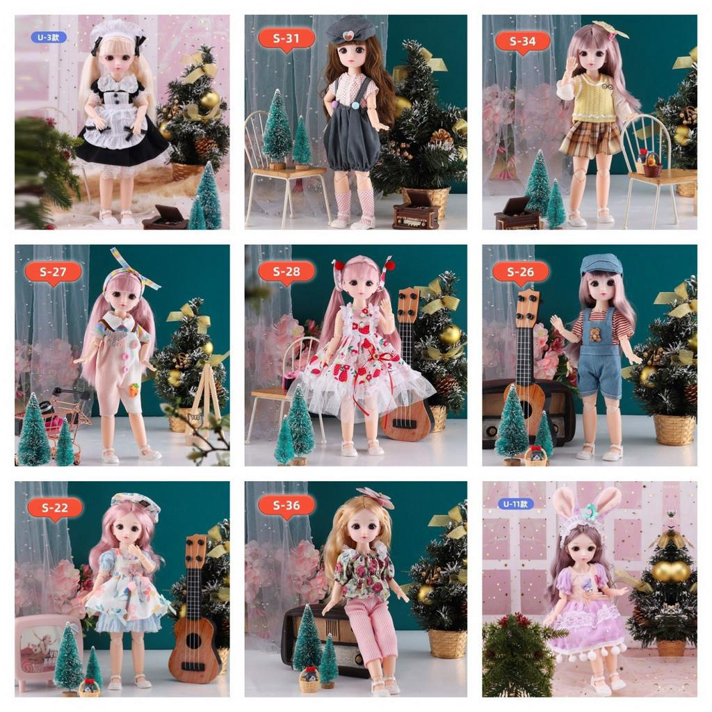 Búp bê Barbie 3D 30cm xinh xắn cho bé gái
