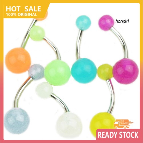 (Hàng Mới Về) Set 7 Khuyên Rốn Phát Quang Sành Điệu Cho Nữ