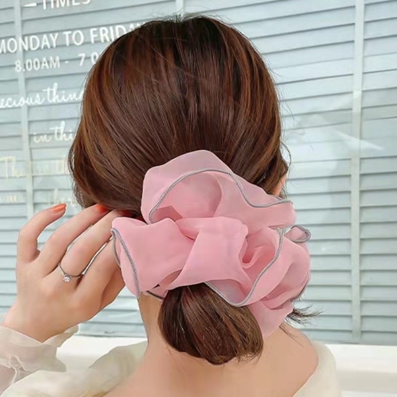 Dây Buộc Tóc Chiffon Cỡ Lớn Phong Cách Hàn Quốc Kiểu Mới