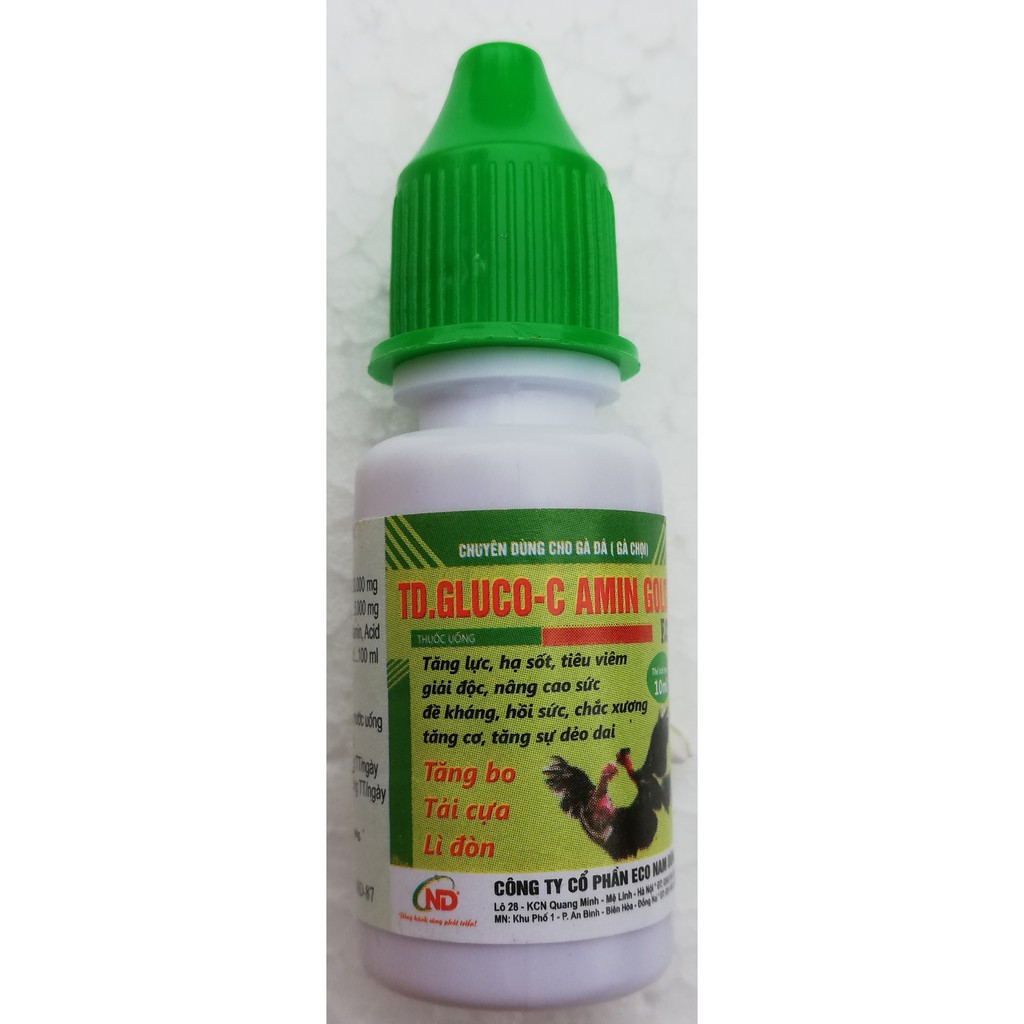 1 lọ TD.GLUCO-C AMIN 10ml Dùng để tăng lực, hồi sức tăng sự dẻo dai, nâng cao sức đề kháng, TĂNG BO, TẢI CỰ, LÌ ĐÒN