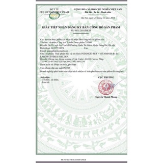 Pediakid Fer bổ sung sắt nội địa Pháp