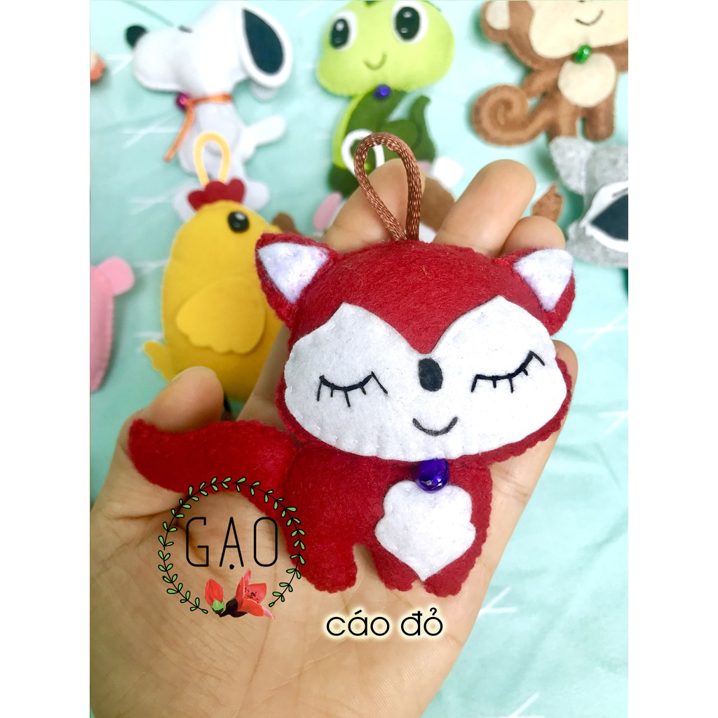 Móc khoá, treo nôi con Cáo - handmade siêu cute