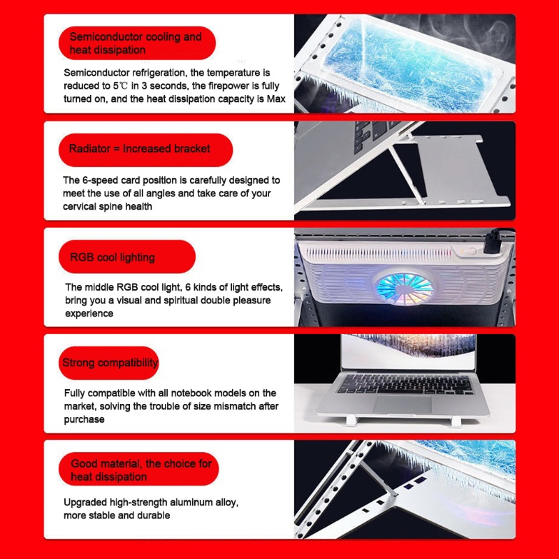 Giá Đỡ Laptop Bằng Hợp Kim Nhôm Có Thể Điều Chỉnh Chiều Cao 12-18