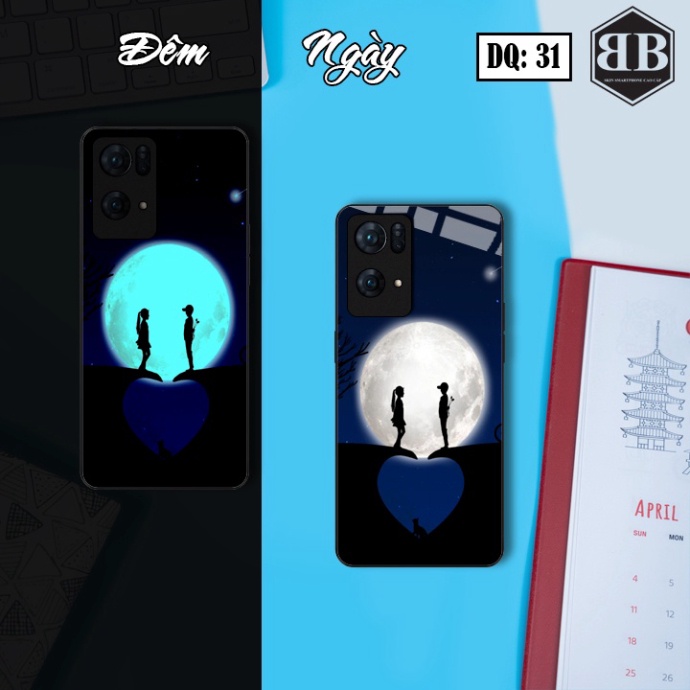 Ốp lưng kính Dạ Quang RENO 7 PRO 5G phát sáng trong đêm đủ các mẫu hot hit