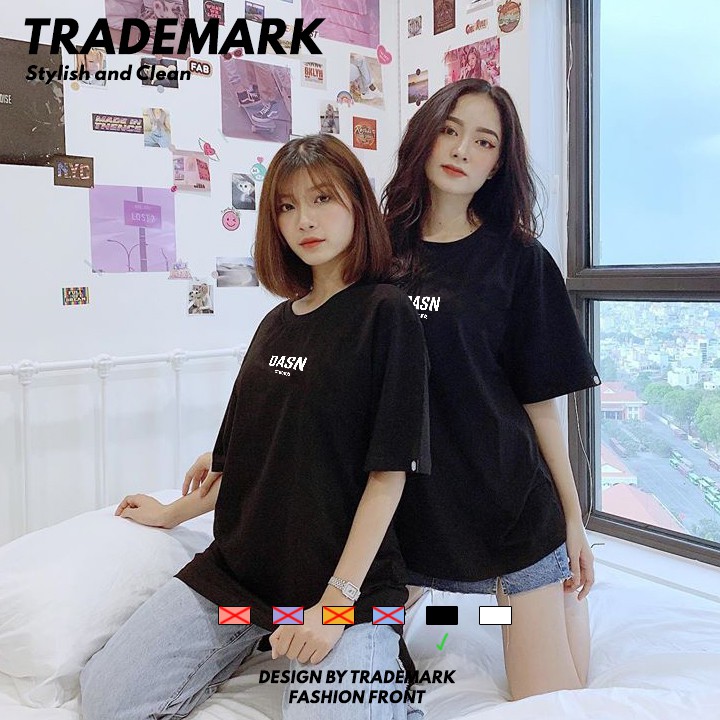 Áo Thun nam nữ Tay Lỡ Đen Trắng DANS, áo phông unisex phong cách streetwear