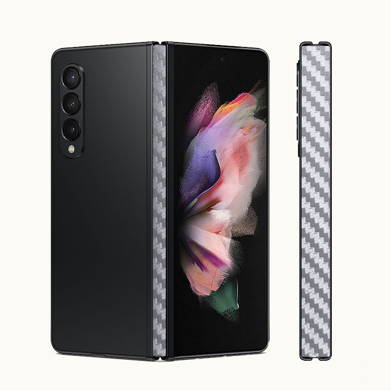 Đối với samsung galaxy z fold5 zfold fold 5 flip4 flip 4 5g 3d sợi carbon điện thoại bên hông khung phim mờ cạnh bảo vệ da