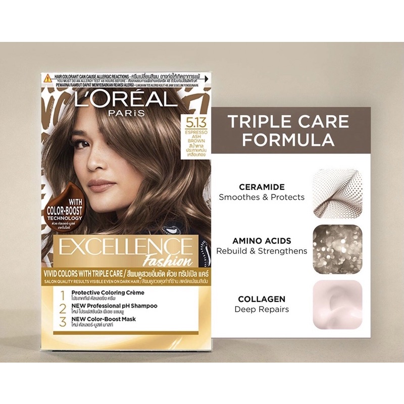 🥰Kem nhuộm dưỡng tóc màu thời trang L'Oreal Paris Excellence Fashion❤️