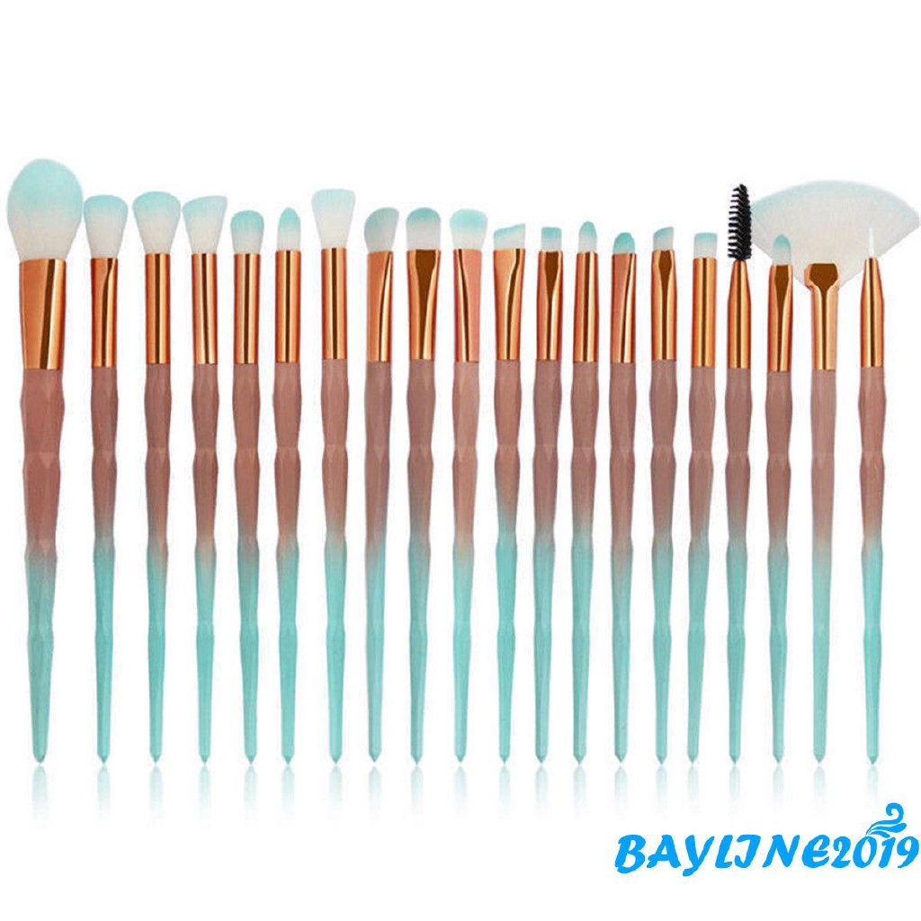 Set 20 cọ trang điểm môi phấn mắt kem nền kim cương kỳ lân