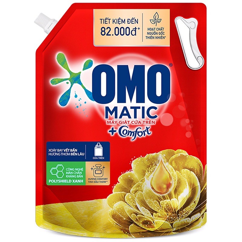 NƯỚC GIẶT OMO MATIC HƯƠNG COMFORT 3,6 kg MÁY GIẶT CỬA TRÊN