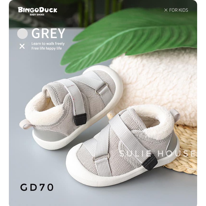 Giày quai dán chéo lót lông cừu - GD70