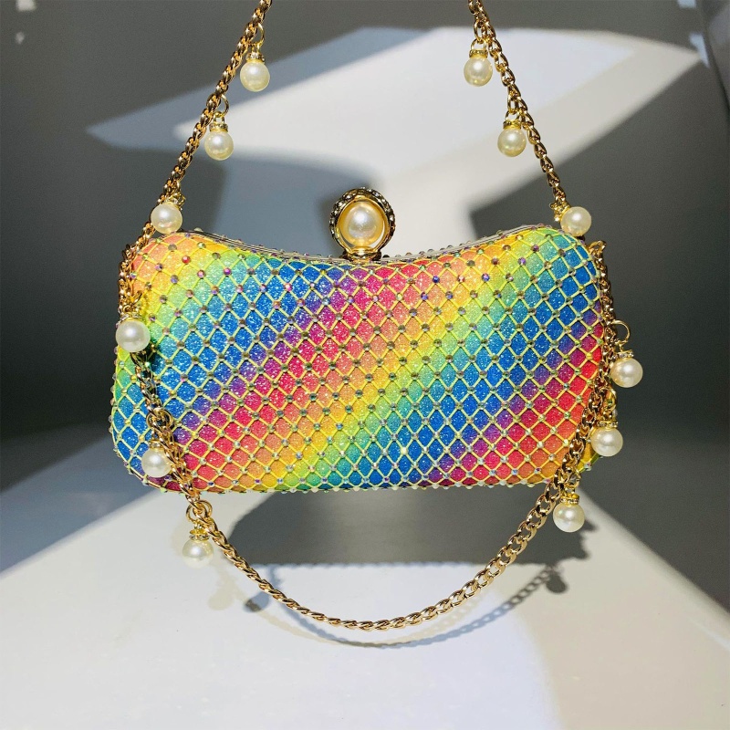 Túi Xách Đeo Vai / Kẹp Nách Đính Đá Phong Cách ONERI Dành Cho Tiệc Hóa Trang