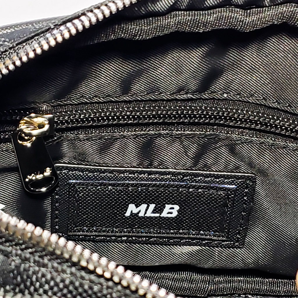 Túi đeo chéo M.L.B Mini Monogram Nylon Black túi đeo chéo nam nữ NY - Pom Store
