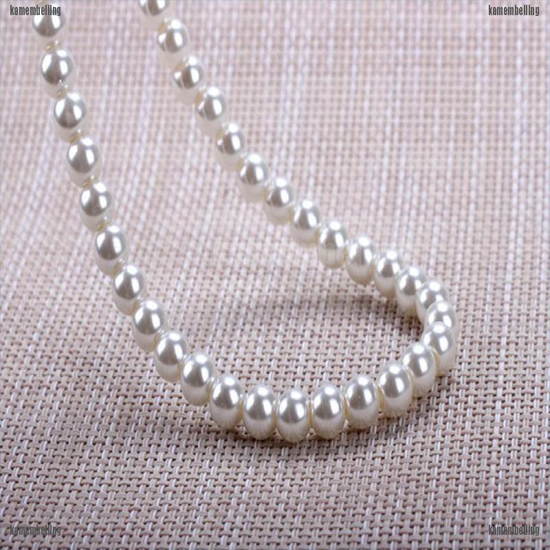 Dây chuyền chuỗi hạt ngọc trai nhân tạo 8mm sang trọng cho nữ