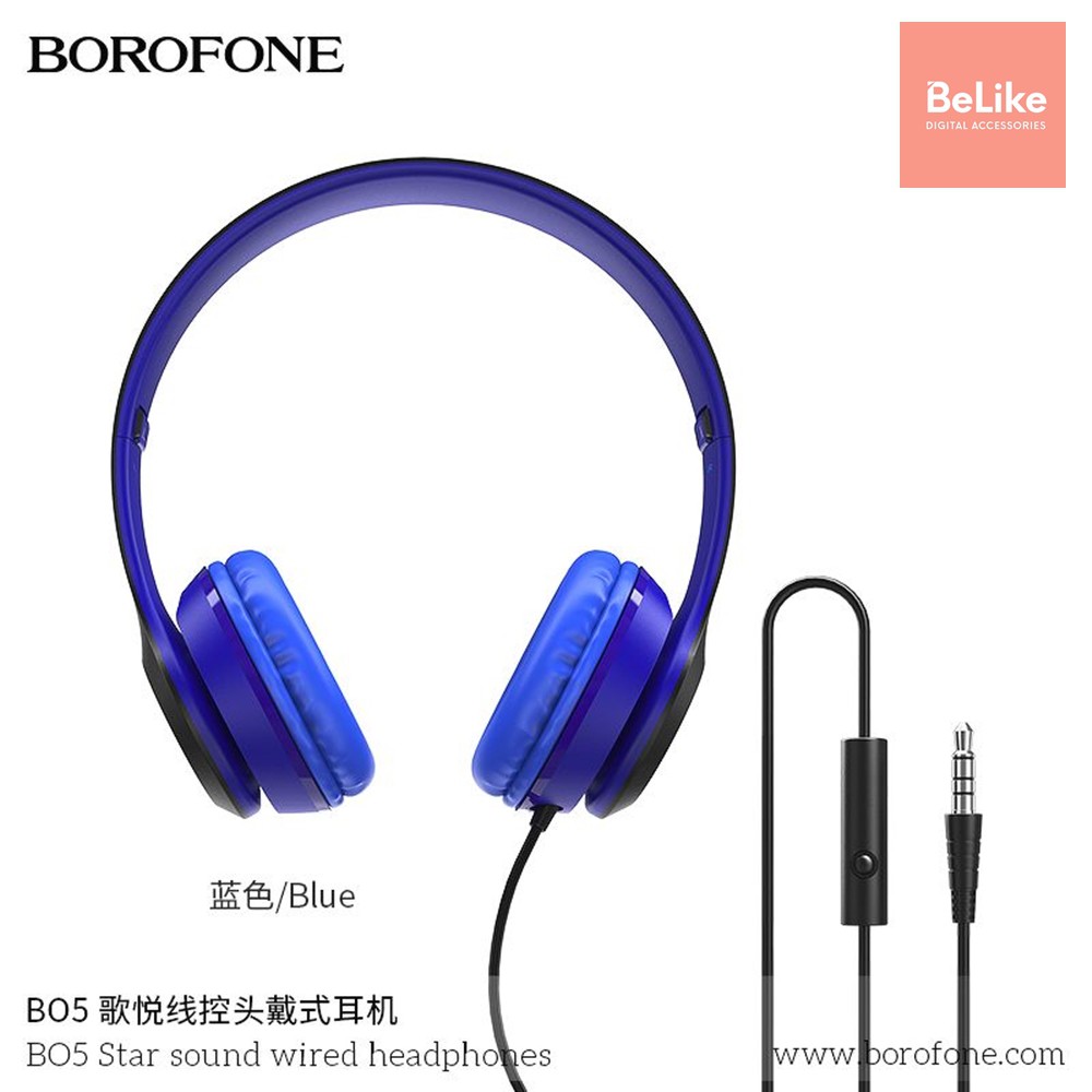Tai nghe chụp tai có mic Borofone B05 - Hàng Chính Hãng