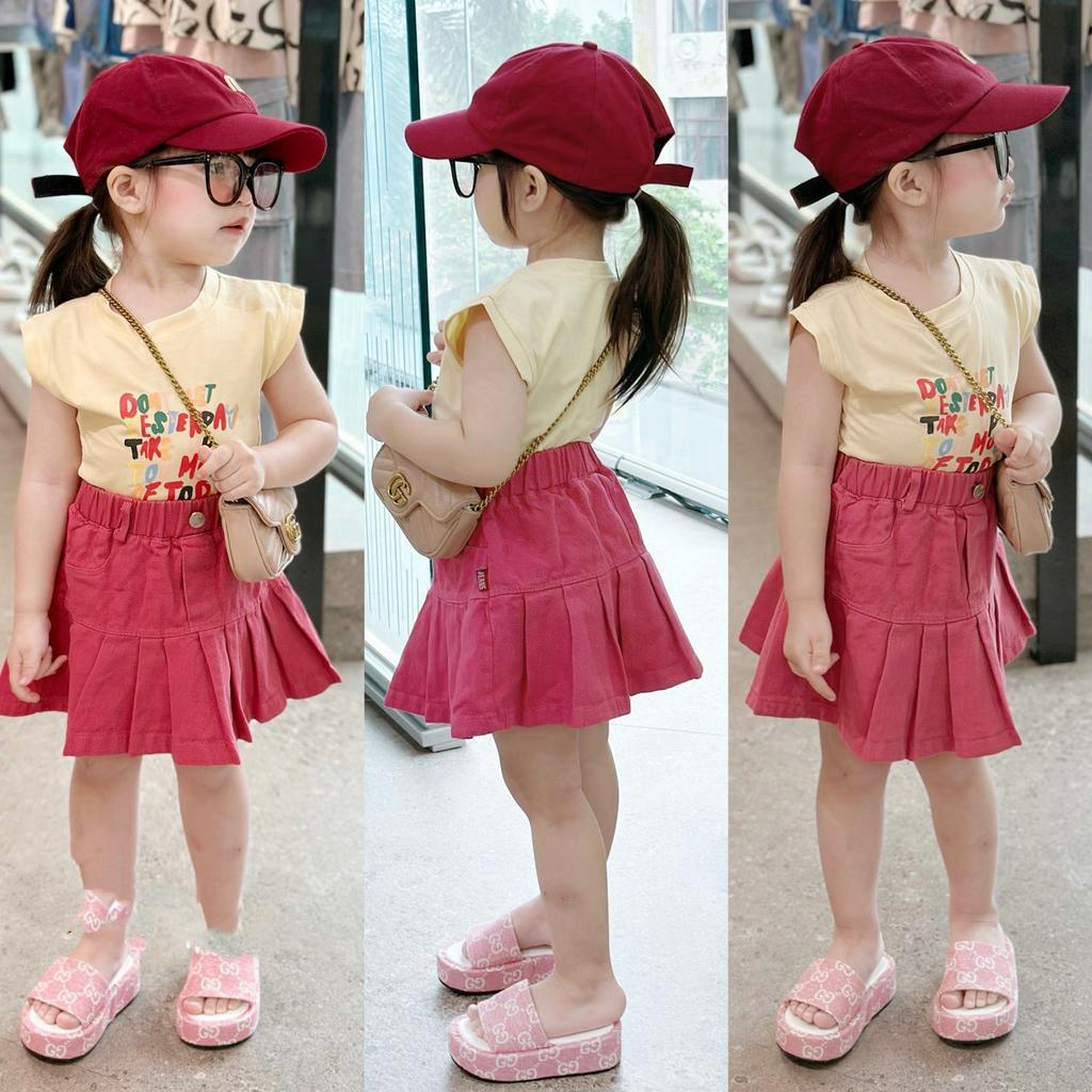 Bộ chân váy Kaki cho bé gái từ 10-22kg