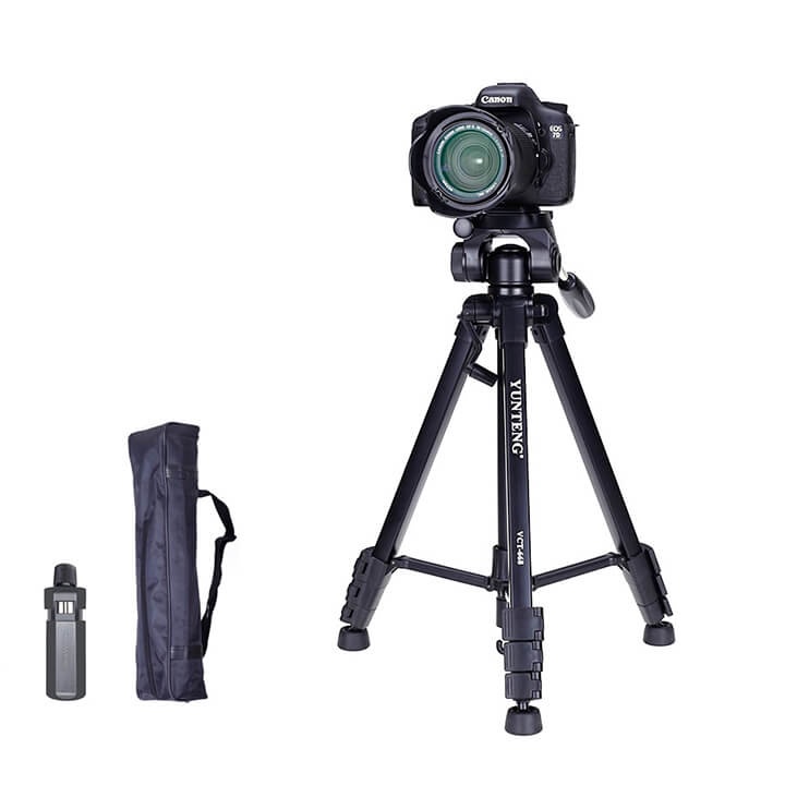 Chân đế máy ảnh tripod điện thoại YUNTENG VCT 668 tặng kèm đầu kẹp điện thoại, remote chụp ảnh và túi đựng