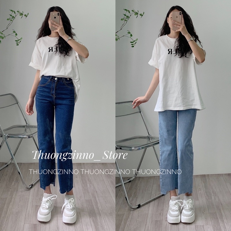 [Ảnh thật/Video]QUẦN ỐNG ĐỨNG SAMI TÚI HỘP CẮT GẤU PHONG CÁCH HÀN QUỐC