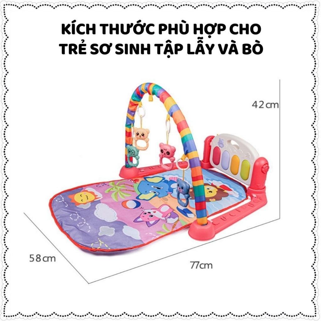 Thảm nhạc Hươu- Voi cho bé nằm chơi ( kèm ảnh thật) Thảm nhạc cao cấp cho bé vui chơi hươu hồng ngộ nghĩnh