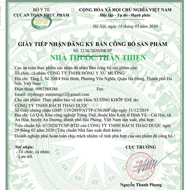 Xương khớp XM - Hỗ trợ giảm các triệu chứng viêm khớp, thoái hóa khớp (100g)