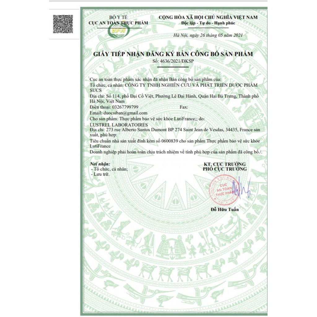 Viên Uống Bổ Mắt Lutinfrance