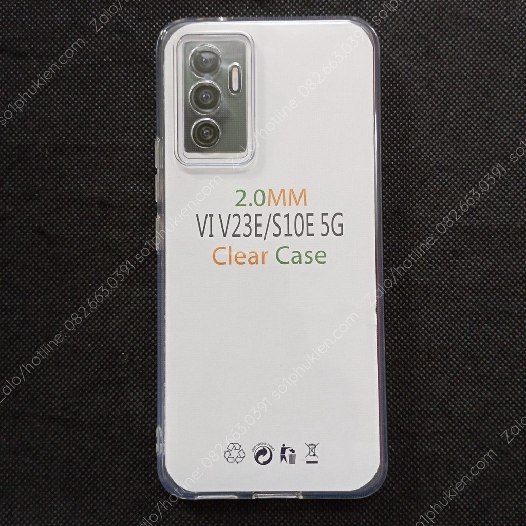 Ốp lưng Vivo V23E 5G  loại chống sốc, dẻo trong suốt bảo vệ camera bền đẹp