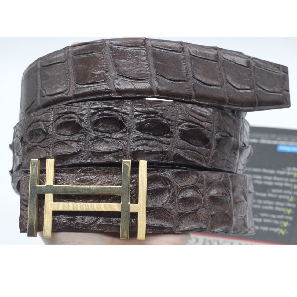 Dây Lưng Dây Nịt, Dây Thắt Lưng Nam Gai Da Cá Sấu Bản Liền Không Nối Sản Phẩm Kèm Mặt Khóa Cao Cấp, Bảo Hành 12 Tháng