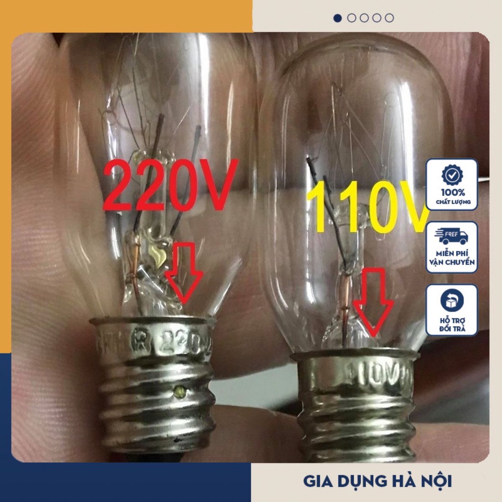 Bóng đèn 110V Máy khâu mini Nhật, Tủ lạnh nội địa Nhật, Thiết bị điện Nhật đui đèn 12mm - 16mm (Không ở đâu có)